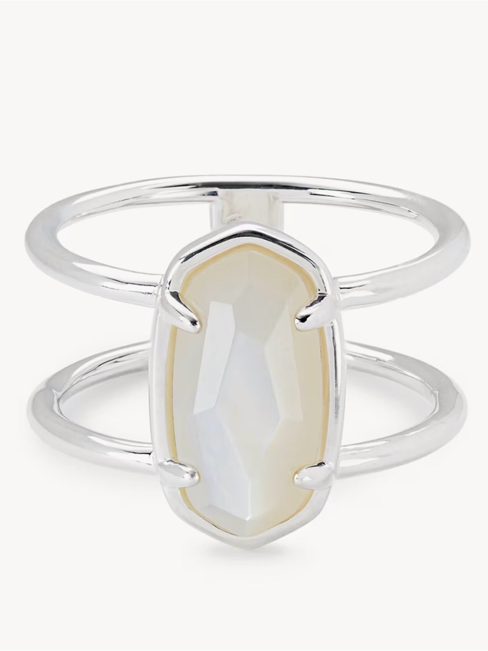 NWT! Kendra Scott Elyse Sterling Silver Double Band Ring! Size 9!